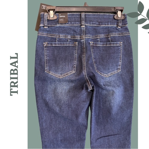 Tribal SOPHIA CURVY 32 INCH
STRAIGHT LEG JEANS Deep Ocean Size 2 - Picture 6 of 10